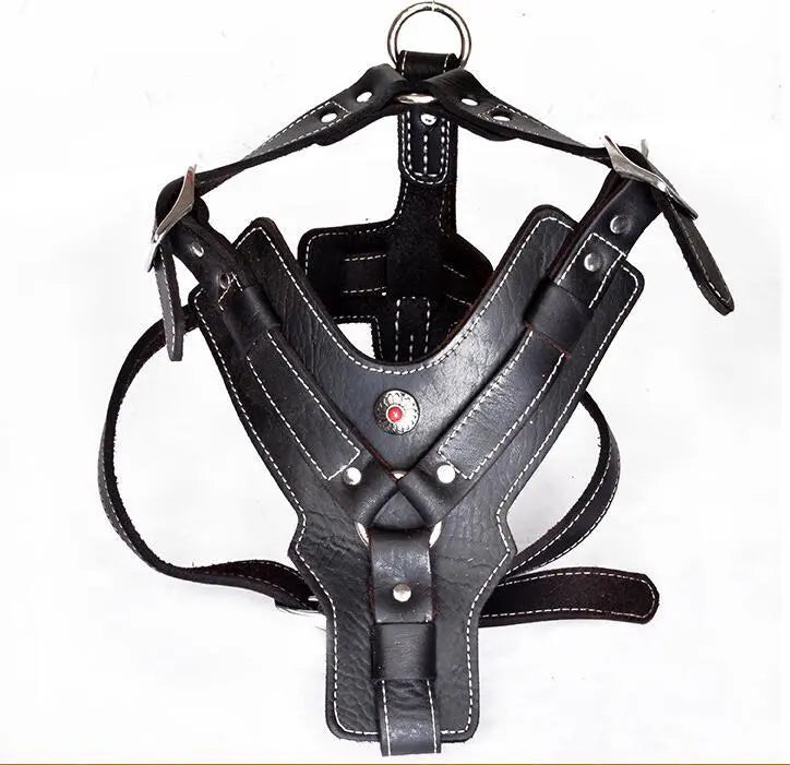 Genuine Leather Dog Harness My Store