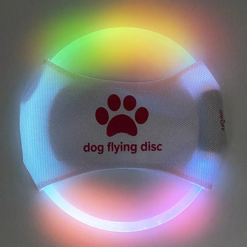 Dog Flying Discs Light Glowing LED Luminous Trainning Interactive Toys Game Paws and Claws Boutique
