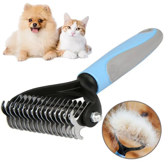 Grooming Brush For Pet Dog Cat Deshedding Tool Rake Comb Fur Remover My Store