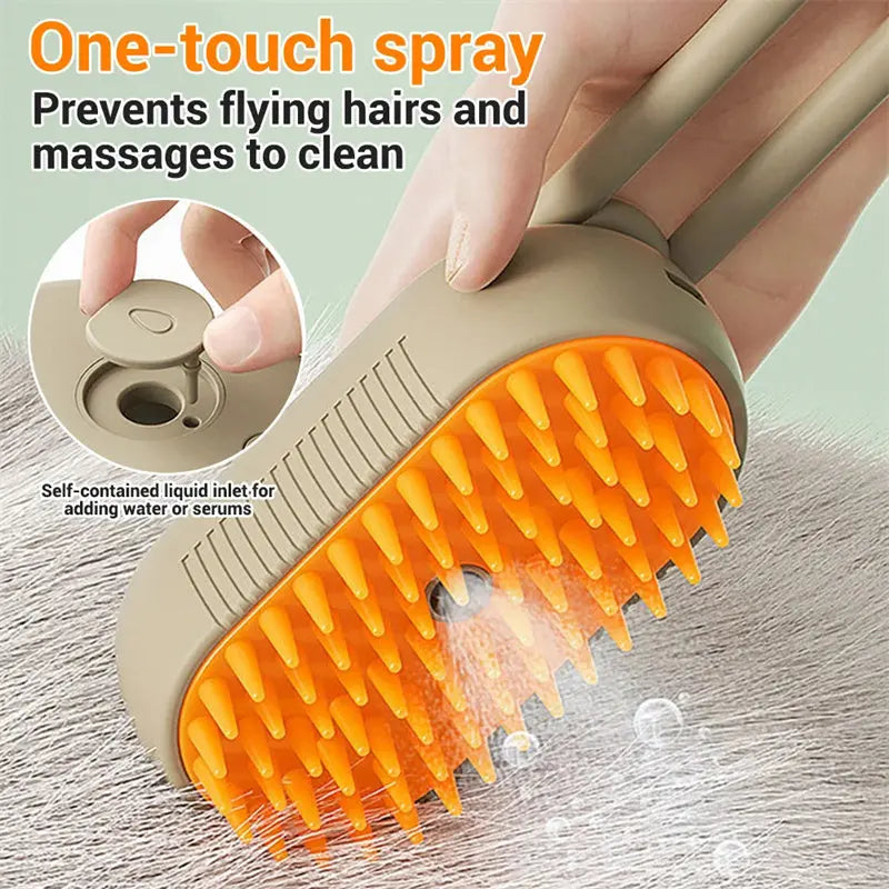 Cat Steam Brush Steamy Dog Brush 3 In 1 Electric Spray Cat My Store