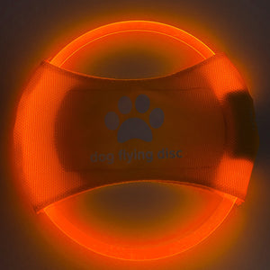 Dog Flying Discs Light Glowing LED Luminous Trainning Interactive Toys Game