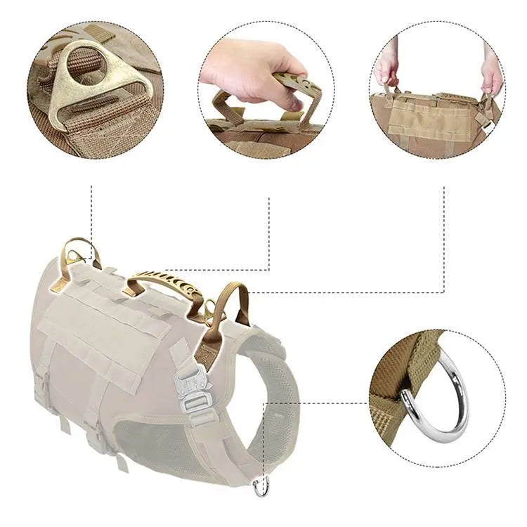 Malinois Large Dog Dog Hand Holding Rope Chest Vest Combat My Store