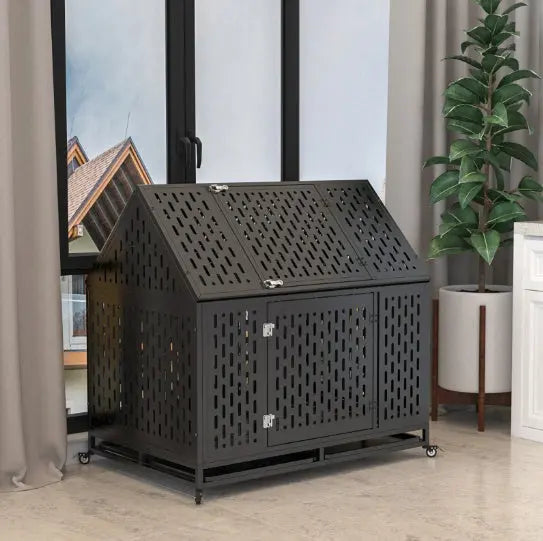 Heavy Duty Dog Crate 45 Inch Indestructible Pet Dog Cage My Store