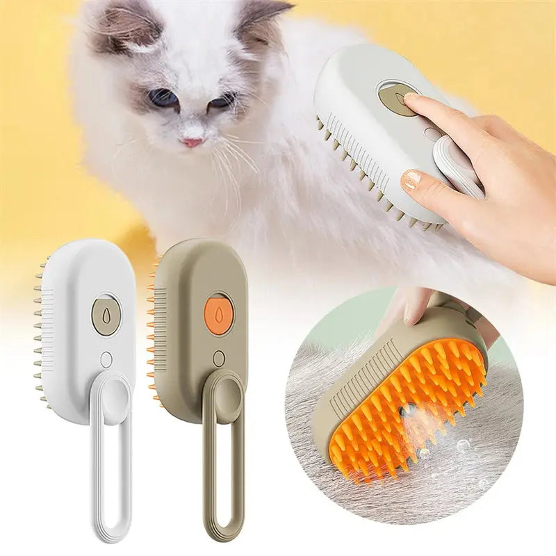 Cat Steam Brush Steamy Dog Brush 3 In 1 Electric Spray Cat My Store