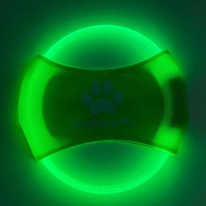 Dog Flying Discs Light Glowing LED Luminous Trainning Interactive Toys Game