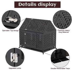 Heavy Duty Dog Crate 45 Inch Indestructible Pet Dog Cage