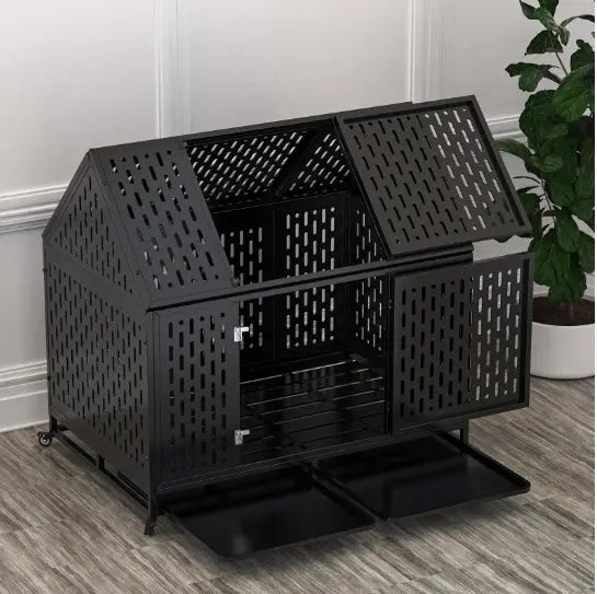 Heavy Duty Dog Crate 45 Inch Indestructible Pet Dog Cage My Store