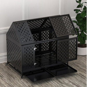 Heavy Duty Dog Crate 45 Inch Indestructible Pet Dog Cage